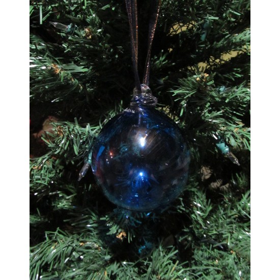 Blue round Christmas ball VS